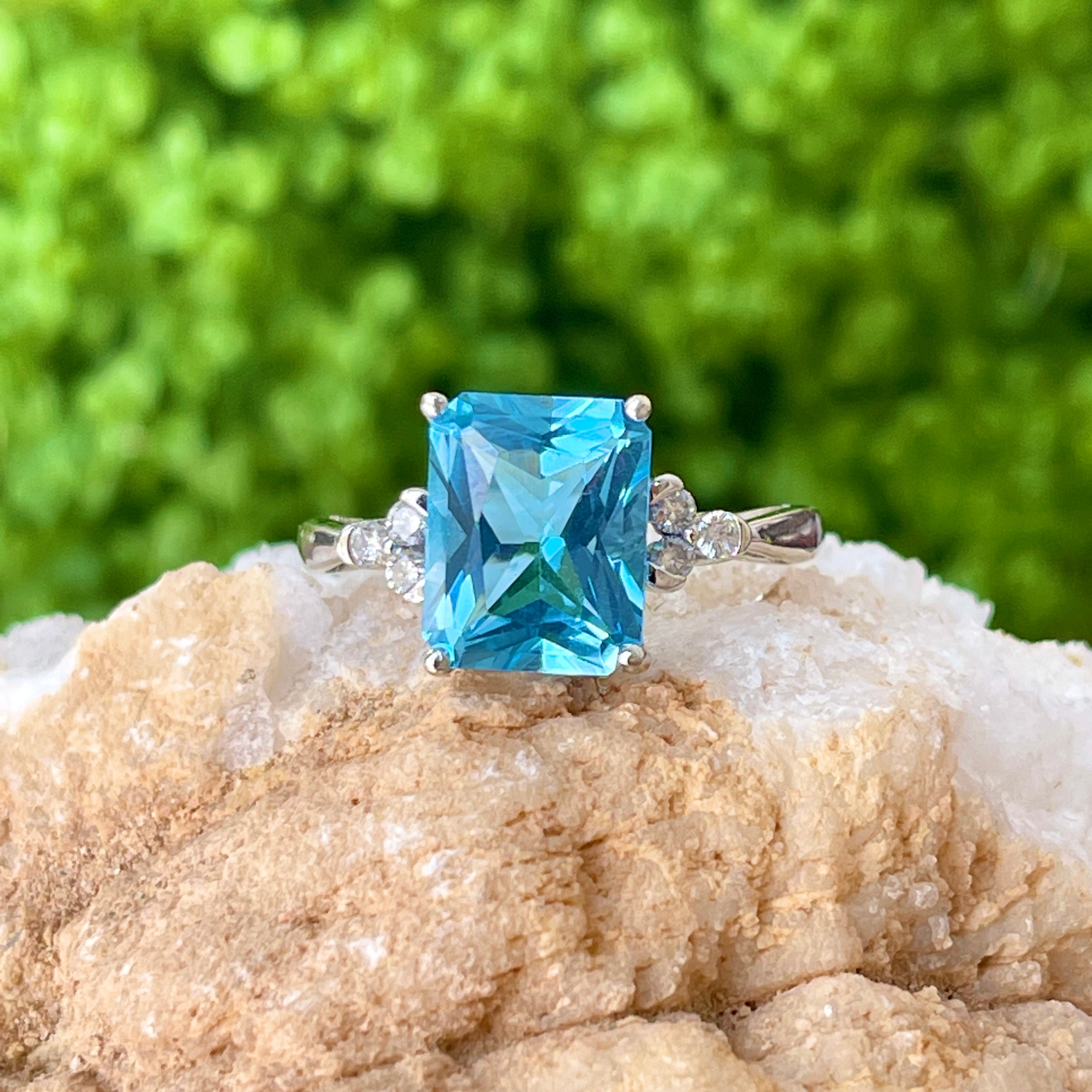 Concha Ring Aqua Blue – Ana Thompson Fine Jewellery